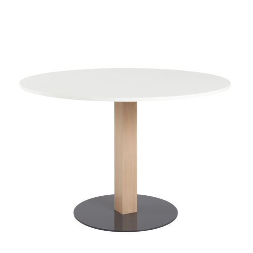 Tavolo da bistrot contemporaneo - KERIA - DPC - in faggio / in legno con vernice di protezione / con supporto in acciaio