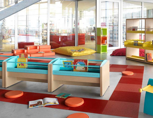 Libreria contemporanea - MAGISTEO - DPC - per scuola materna / contract / in legno