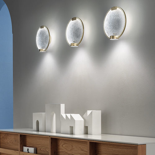 Applique da interno - HORO A - Masiero - in metallo / in vetro / tonda