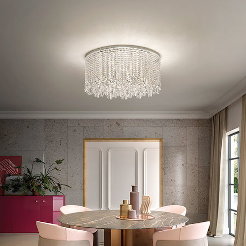Lampadario contemporaneo - PL 12/100/40 RD - Masiero - in vetro / in cristallo / in metallo