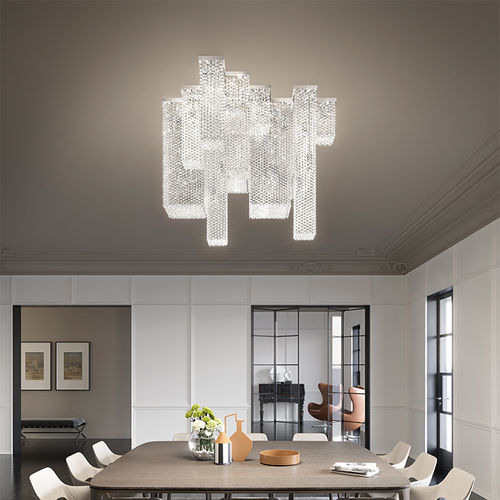 Lampadario contemporaneo - CUBO COMBO PL 100 SQ - Masiero - in metallo / in vetro / in cristallo