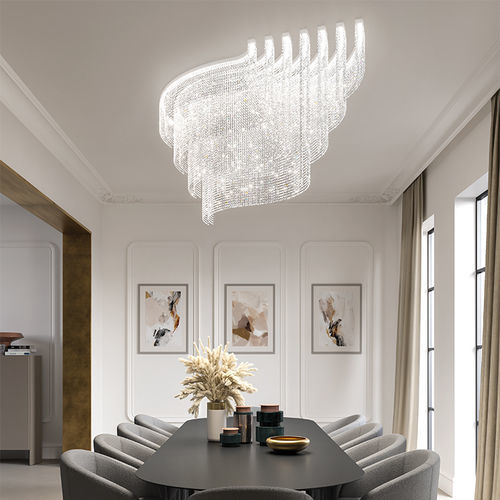 Lampadario contemporaneo - GALASSIA R2 SNG - Masiero - in metallo verniciato / in vetro / in cristallo