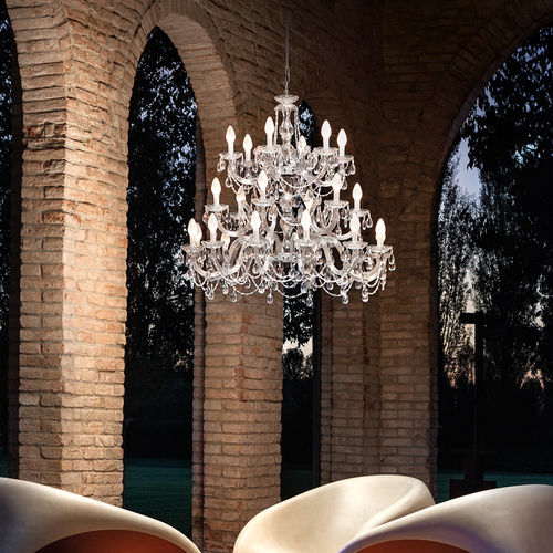 Lampadario contemporaneo - DRYLIGHT S24 - Masiero - in PMMA / in cromo / in cristallo