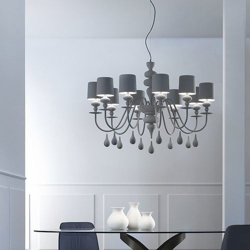 Lampadario contemporaneo - EVA S SERIES - Masiero - in alluminio / in resina / contract