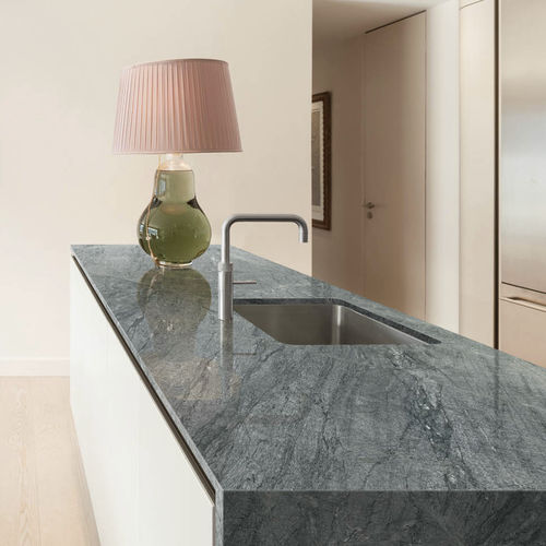 Piano di lavoro in pietra naturale - NATURAMIA® : AQUABELLA - Levantina - da cucina / bianco / verde