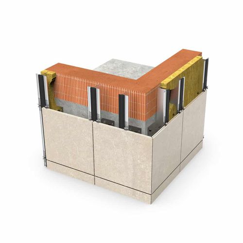 Facciata ventilata in ceramica - CORNER MITRED - FAVETON - in fogli / liscia / grande formato