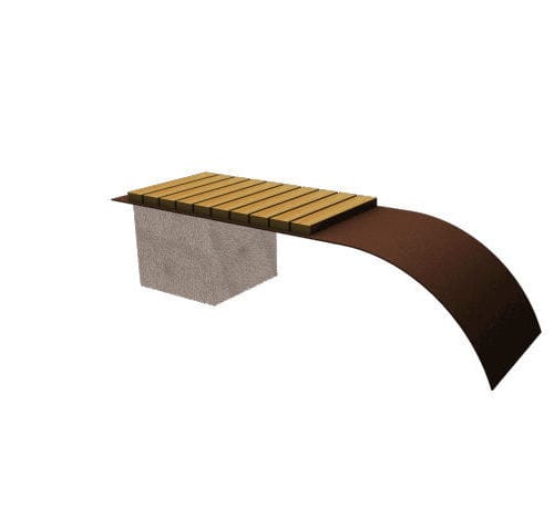 Panca per spazi pubblici contemporanea - MIMESI  - Euroform K. Winkler GmbH - in legno di latifoglie / in acciaio galvanizzato / in lamiera d'acciaio