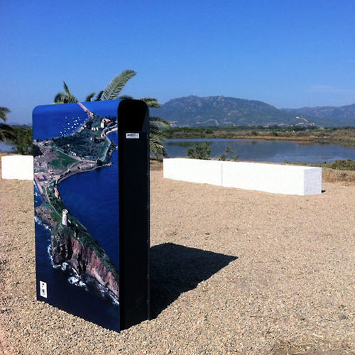 Portarifiuti pubblico - BAND - Euroform K. Winkler GmbH - in lamiera d'acciaio / con coperchio / da esterno