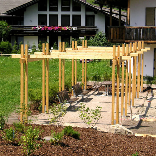 Pergola autoportante - PERGOLA - Euroform K. Winkler GmbH - addossata / in legno / contract