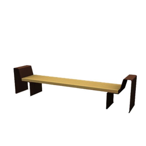 Panca per spazi pubblici contemporanea - LINEA - Euroform K. Winkler GmbH - in legno di latifoglie / in acciaio galvanizzato / in lamiera d'acciaio