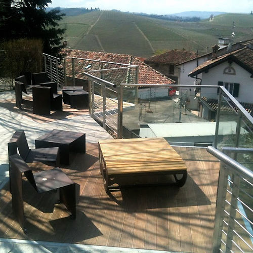 Tavolino basso contemporaneo - ALL - Euroform K. Winkler GmbH - in legno di latifoglie / con supporto in lamiera di acciaio / rettangolare