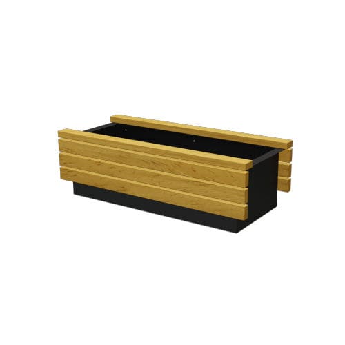 Fioriera in legno di latifoglie - LINEAFIORE LIGHT - Euroform K. Winkler GmbH - in metallo / rettangolare / contemporanea