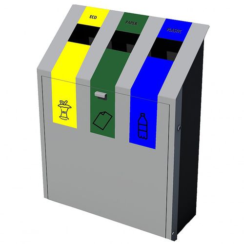 Portarifiuti pubblico - ECO - Euroform K. Winkler GmbH - per raccolta differenziata / in acciaio galvanizzato / da esterno