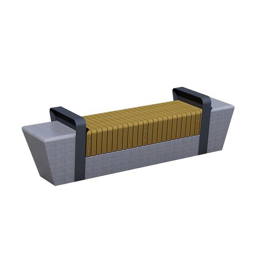 Panca per spazi pubblici contemporanea - ASHINGTON S - Euroform K. Winkler GmbH - in legno / in calcestruzzo / senza schienale