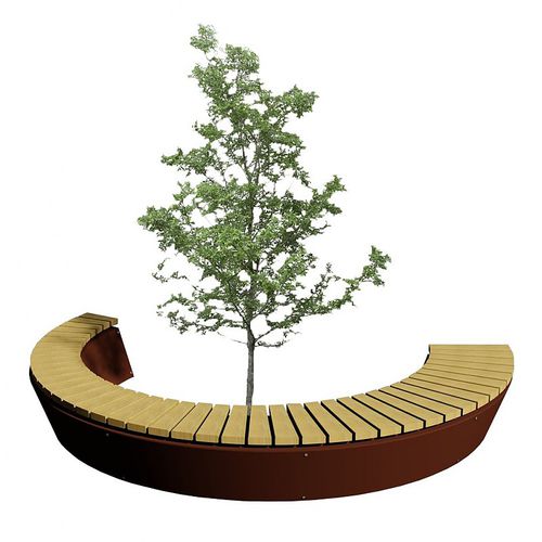 Panca per spazi pubblici contemporanea - FIRENZE - Euroform K. Winkler GmbH - in legno di latifoglie / senza schienale / senza braccioli