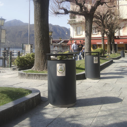 Portarifiuti pubblico - SIMPLE+ - Euroform K. Winkler GmbH - in acciaio galvanizzato / con portacenere integrato / con coperchio