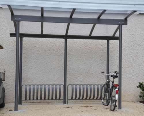 Pensilina per biciclette con copertura in policarbonato - COMBI BIKE - Euroform K. Winkler GmbH - in acciaio galvanizzato / per spazi pubblici / per zone urbane