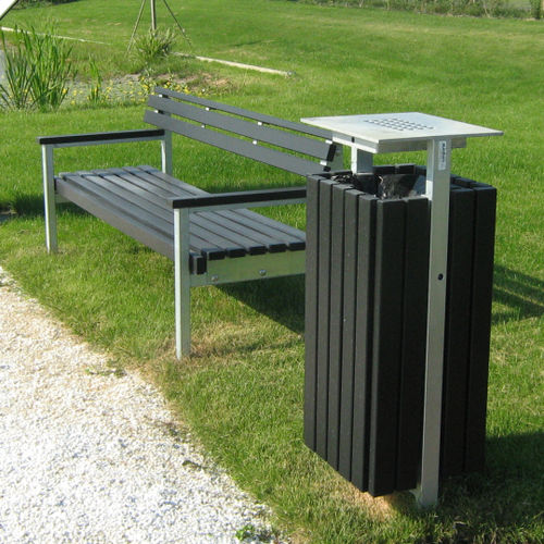 Portarifiuti pubblico - QUATTRO - Euroform K. Winkler GmbH - da terra / in acciaio / in legno di latifoglie