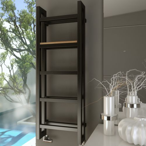 Scaldasalviette ad acqua calda - STAND - Terma Sp. z o.o. - contemporaneo / in metallo / in legno