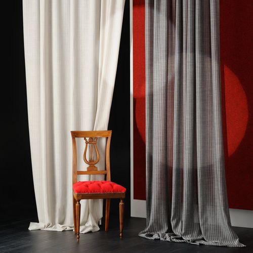 Tendina voile a righe - UTOPIA  - Agena Srl - in lana / in lino / in poliestere