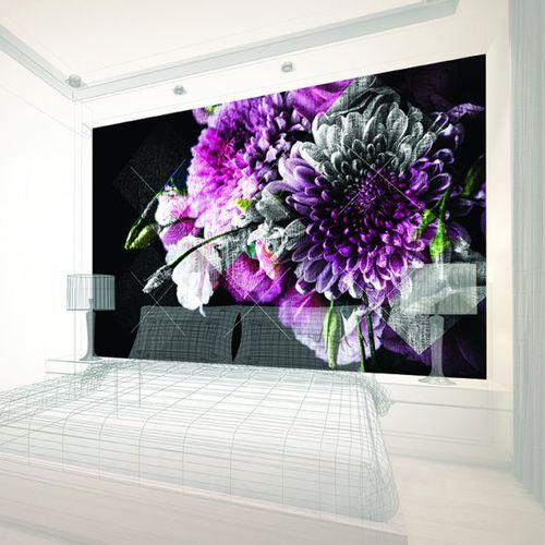 Carta da parati contemporanea - ROMANTIC - Agena Srl - in tessuto non tessuto / con motivi floreali / con scene