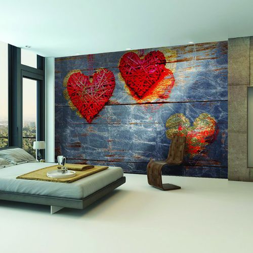 Carta da parati contemporanea - HEARTS - Agena Srl - in tessuto non tessuto / a motivi / a effetto dimensionale