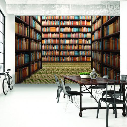 Carta da parati contemporanea - LIBRARY - Agena Srl - in tessuto non tessuto / libreria / con scene