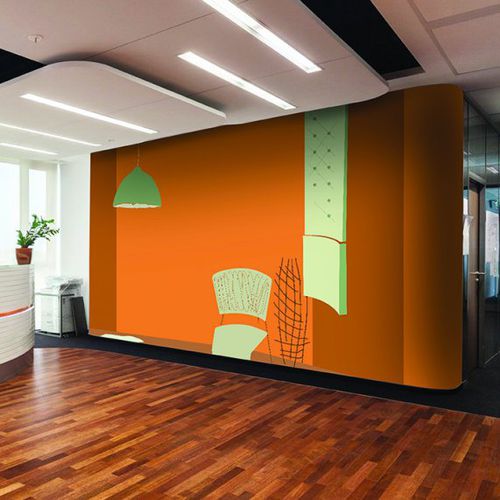 Carta da parati contemporanea - CJAISE FOND ORANGE - Agena Srl - in tessuto non tessuto / a motivi / lavabile
