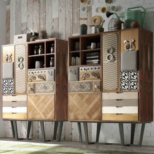 Credenza alta PUNK LOLA GLAMOUR moderna / in legno / con cassetti