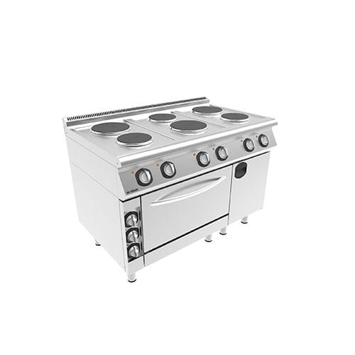 Blocco cottura elettrico - 7KE 33 - INOKSAN - professionale / 6 fuochi / 1 forno
