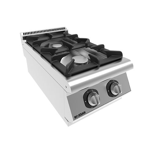 Piano cottura a gas - 7KG 10S - INOKSAN - professionale / 2 fuochi / da appoggio