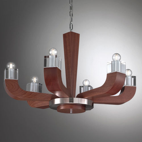 Lampadario Art Deco - RIVIERA - Kolarz - in mogano / da 10 lampadine / contract