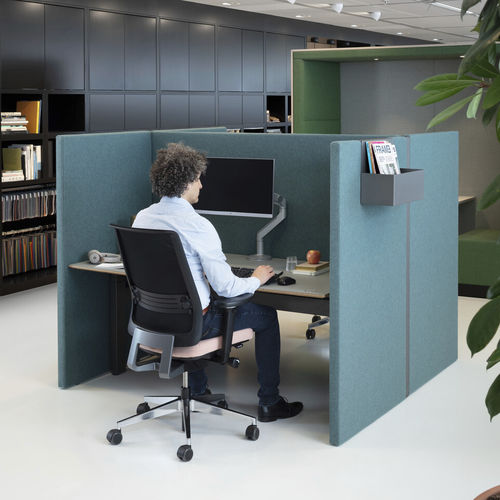 Divisorio per ufficio a pavimento - RETREAT - Ahrend - in tessuto / modulare / insonorizzato