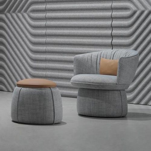Poltrona contemporanea - BUSSOLA - Ahrend - in tessuto / rotonda / imbottita