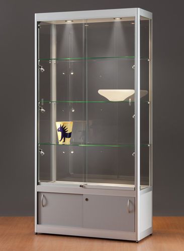 Vetrina contemporanea - 315 1000 WITH STORAGE - SDB Vitrinebouw BV - in vetro / in legno / in alluminio anodizzato