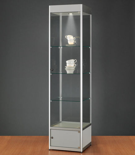 Vetrina contemporanea - 116 500 WITH HEADER & STORAGE - SDB Vitrinebouw BV - in vetro / in legno / in alluminio anodizzato