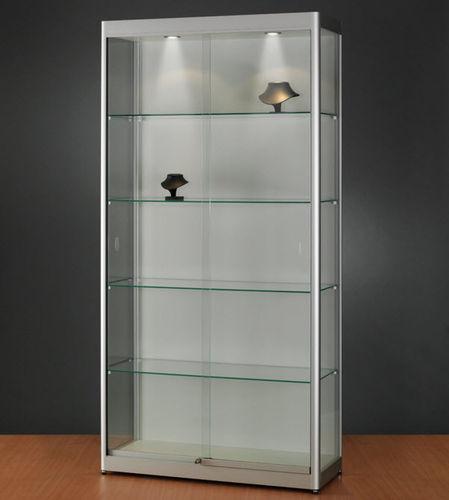 Vetrina contemporanea - 315 1000 WITH BACKPANEL - SDB Vitrinebouw BV - in vetro / in legno / in alluminio anodizzato