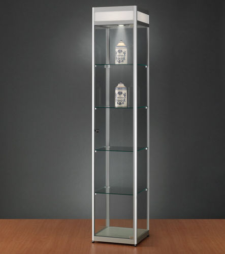 Vetrina contemporanea - 114 WITH HEADER - SDB Vitrinebouw BV - in vetro / in legno / in alluminio anodizzato
