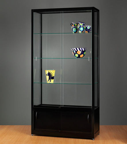 Vetrina contemporanea - WME 1000 WITH STORAGE - SDB Vitrinebouw BV - in vetro / in legno / in alluminio