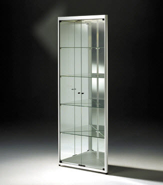 Vetrina contemporanea - CORNER DELTA - SDB Vitrinebouw BV - in vetro / in legno / in alluminio anodizzato