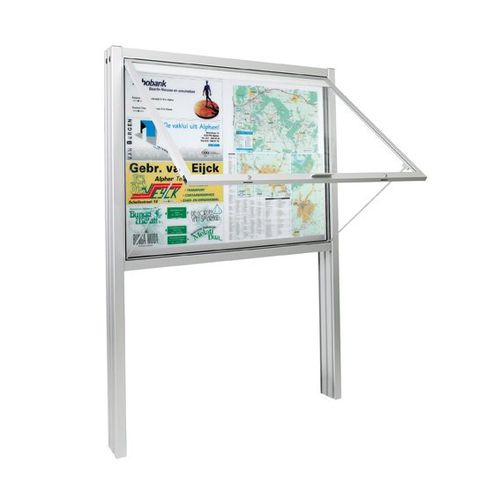 Cartello pubblicitario con piedi alti - 1553 27xA4  - SDB Vitrinebouw BV - da esterno / magnetico / in vetro