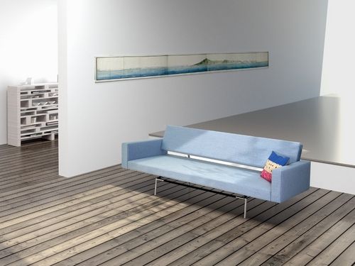 Divano contemporaneo - BR 12 - spectrumdesign - in tessuto / reclinabile / blu