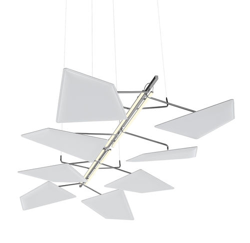 Pannello acustico per soffitto - FLAP  - Caimi Brevetti SpA - sospeso / in fibra di poliestere / colorato
