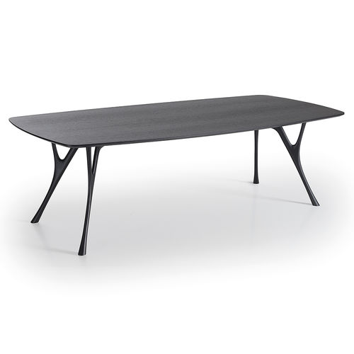 Tavolo da pranzo contemporaneo - PEGASO WOOD - Caimi Brevetti SpA - in legno / con supporto in alluminio dipinto / con base in alluminio levigato
