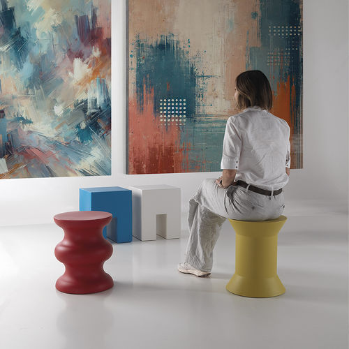 Sgabello contemporaneo - STILEMI - Caimi Brevetti SpA - in tecnopolimero / con base centrale / doppio