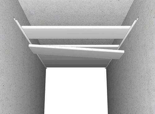 Controsoffitto in acciaio galvanizzato - PM10 - Plafometal - a quadrotte / per ingresso / da interno