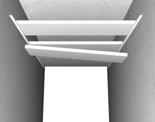 Controsoffitto in acciaio galvanizzato - PM8 SF  - Plafometal - in pannelli / per ufficio / per ingresso