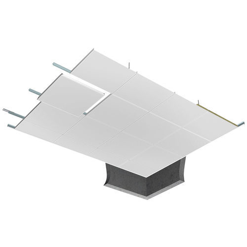 Controsoffitto in alluminio - MONOBAC - Plafometal - in acciaio galvanizzato / a quadrotte / per ufficio