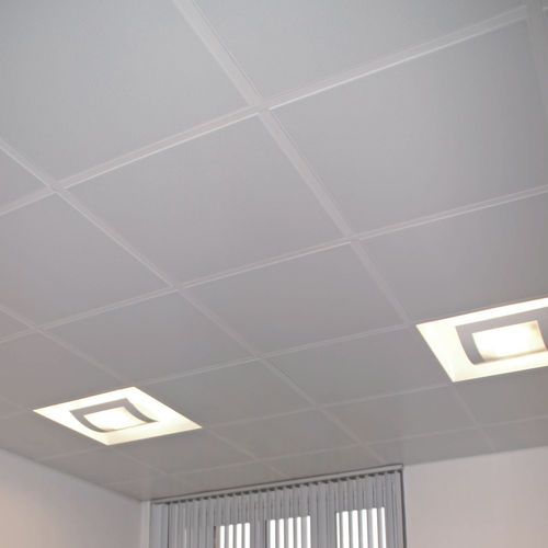 Controsoffitto in acciaio galvanizzato - H2 - Plafometal - a quadrotte / acustico / perforato