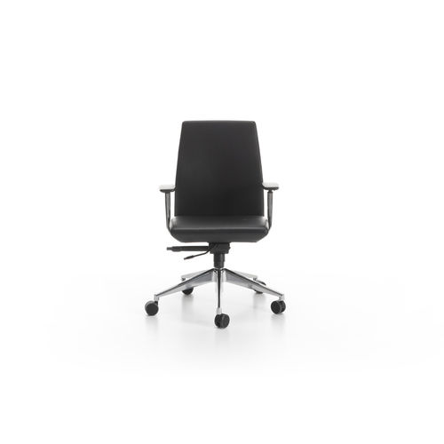 Sedia da ufficio contemporanea - TREND  - Manerba - in pelle / regolabile / con rotelle